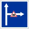 Level crossing with gates on side road