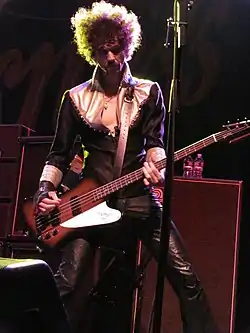 Poullain live with The Darkness in October 2012