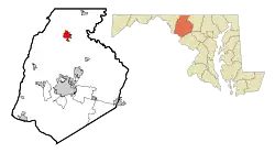 Location of Thurmont, Maryland
