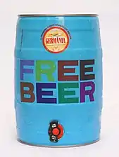 Freebeer 5 litre can from Germania Brewery Sao Paulo (2007)