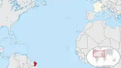 Location of French Guiana