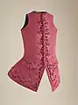 French waistcoat in silk, circa 1750, LACMA.