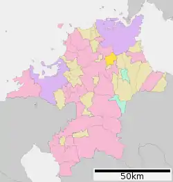 Location of Fukuchi in Fukuoka Prefecture