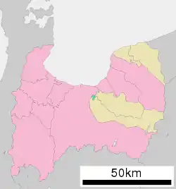 Location of Funahashi in Toyama Prefecture