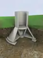 Foundation of Fernsehturm Stuttgart
