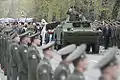 Yeltsin's coffin being taken to the cemetery