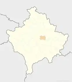 Location of the municipality of Kosovo Polje within Kosovo