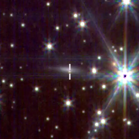 Near-infrared afterglow and host galaxy seen by Webb's NIRCam.