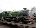 5043 unlined and minus cabside numbers at Tyseley Locomotive Works.