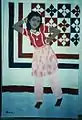 Gage Naima dancing while she was a girl at the Royal Court in Male. Based on a picture taken around 1960.