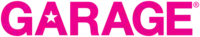 The Garage logo is the word garage in uppercase hot pink font with a five-pointed star in the negative space in the first A.