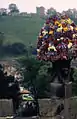 Garland on pinnacle (castle in distance)
