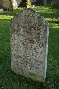 A folksy epitaph to an English village blacksmith in Houghton, Cambridgeshire, UK