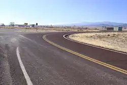 A view of downtown and the UDOT yard, on Utah State Route 159