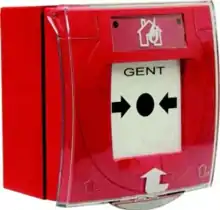 A Gent S4-34800 manual call point.