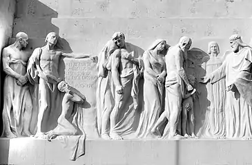 Leisek's Christ receives the Dead (left).