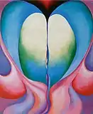 O'Keeffe, Series 1, No. 8, 1918, oil-painting on canvas, 20.0 by 16.0 inches (50.8&nbsp;cm ×&nbsp;40.6&nbsp;cm), Lenbachhaus, Munich