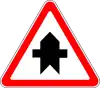 Intersection with side roads