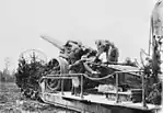 Laying the gun before firing, France 1918