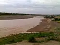 Ghaggar river flowing through Panchkula in Haryana