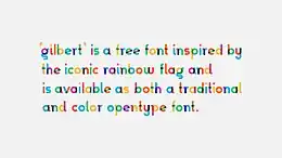 Sample of the Gilbert Color Bold font