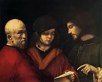 GiorgioneThe Three Ages of Man. 62 × 77&nbsp;cm.