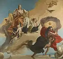 Giovanni Battista Tiepolo, Juno and Luna (1735-1745) 213 x 231.1&nbsp;cm.