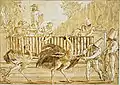 Punchinello with the Ostriches.
