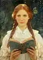 Girl with Pigtails, circa 1910