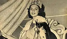 The Star of the Universe Crown, as worn by Miss Universe 1957, Gladys Zender