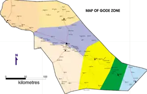 Map of Shabelle Zone