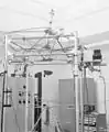 Image of the Lady Godiva assembly, showing the damage caused to the supporting rods after the excursion of February 1954. Note the images are of different assemblies.