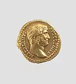 Roman aureus of Hadrian; 134–138 AD; 7.4&nbsp;g; Metropolitan Museum of Art