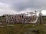 The replica of Ancud, complete hull structure.