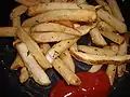 garlic fries at Gordon Biersch Brewing Company, originally based in San Jose