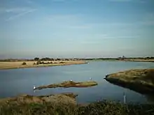 Great Deep separates Thorney Island from the mainland