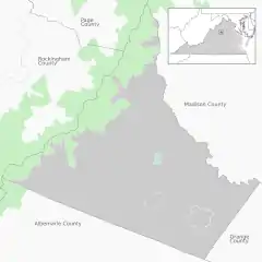 Quinque is located in Greene County, Virginia