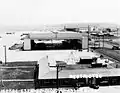 1943 view looking east from the GAAF control tower toward the PLM and Squadron Hangars