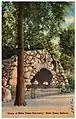 A postcard depicting the grotto at Notre Dame, c. 1930&nbsp;– c. 1945