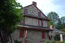 side view of stone building