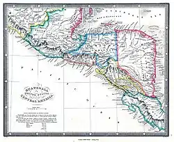 Map of Central America showing the Province of Taguzgalpa, but which was later called Mosquito Coast, and lastly Mosquitia.