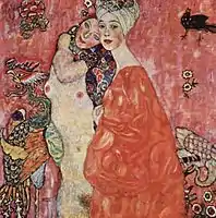 Girlfriends or Two Women Friends 1916–17, Galerie Welz&nbsp;[de]. Later destroyed