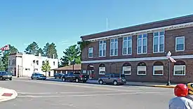 Street scene in Downtown Gwinn