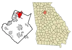 Location in Gwinnett County, Georgia