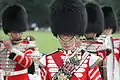Honourable Artillery Company corps of drums at the HAC polo day