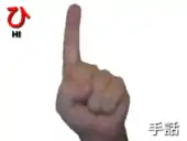 指文字：　ひ HI