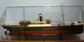 Model ship "De Dageraad", model of the first ferry for Royal TESO that was built at the (now defunct) Haarlem shipyard N.V. Werf Hubertina