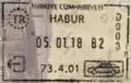 Exit stamp from Habur (border with Iraq)