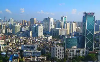 A view south from Binhai road