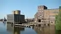 Old sugar factory (silos, not visible, have been transformed into office space)